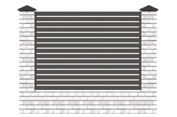 Custom Horizontal Slat Fence Panel